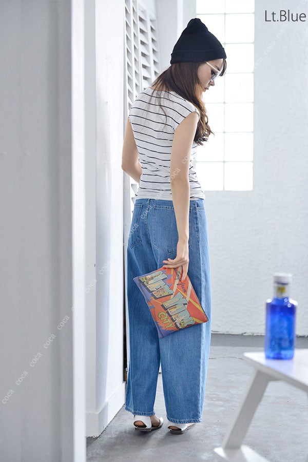 やわらかデニムガウチョパンツ「coca」9,990円（税込）