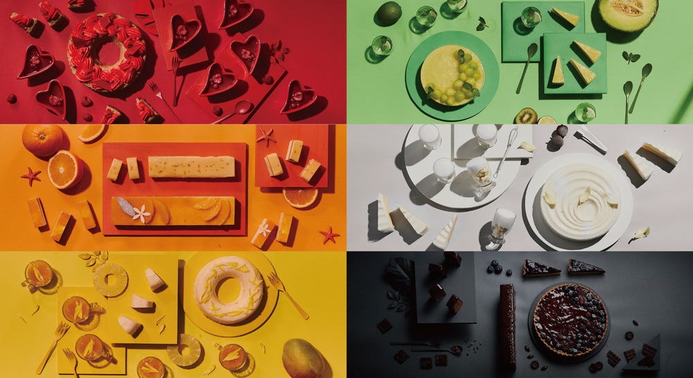 「フルーツパーラービュッフェ」京都で開催、6色カラーの心躍るカラフルスイーツ