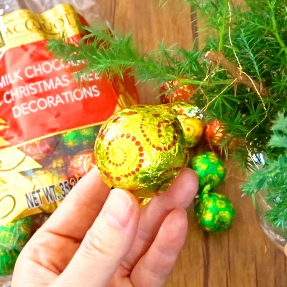 ミルクチョコレートクリスマスツリーデコレーション