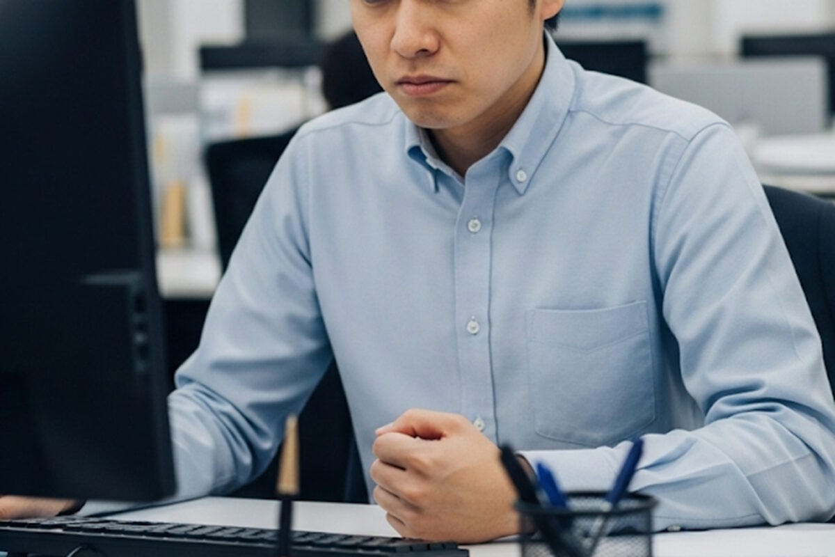 イライラしている男性