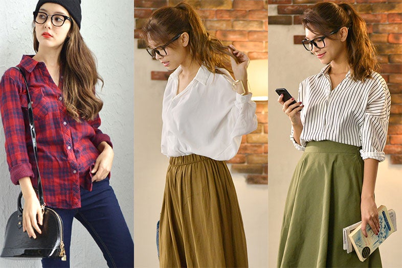 断然大人っぽい！「ゆったりシャツ」でこなれた着こなしに
