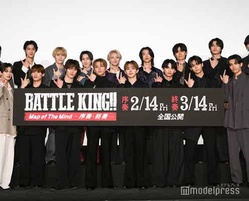 ONE N’ ONLY主演「BATTLE KING!!」総勢17人一挙登壇 BUDDiiS森愁斗はサプライズで登場
