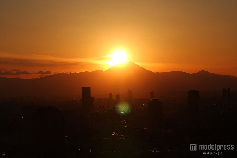 2013年度の「ダイヤモンド富士」の様子／画像提供：東京タワー【モデルプレス】