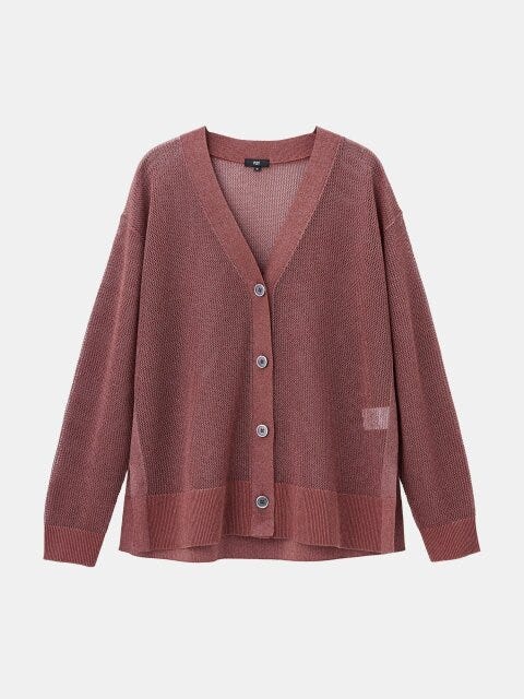 ラメメッシュカーディガン 2025plst夏ラメメッシュカーディガン