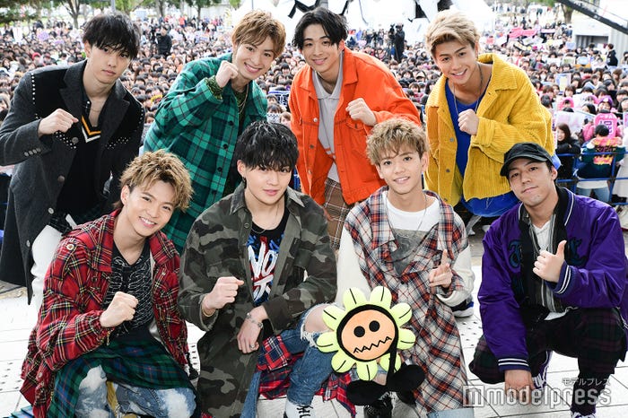 FANTASTICS from EXILE TRIBE /(前列左から)佐藤大樹、八木勇征、中島颯太、世界(後列左から)堀夏喜、木村慧人、澤本夏輝、瀬口黎弥(C)モデルプレス
