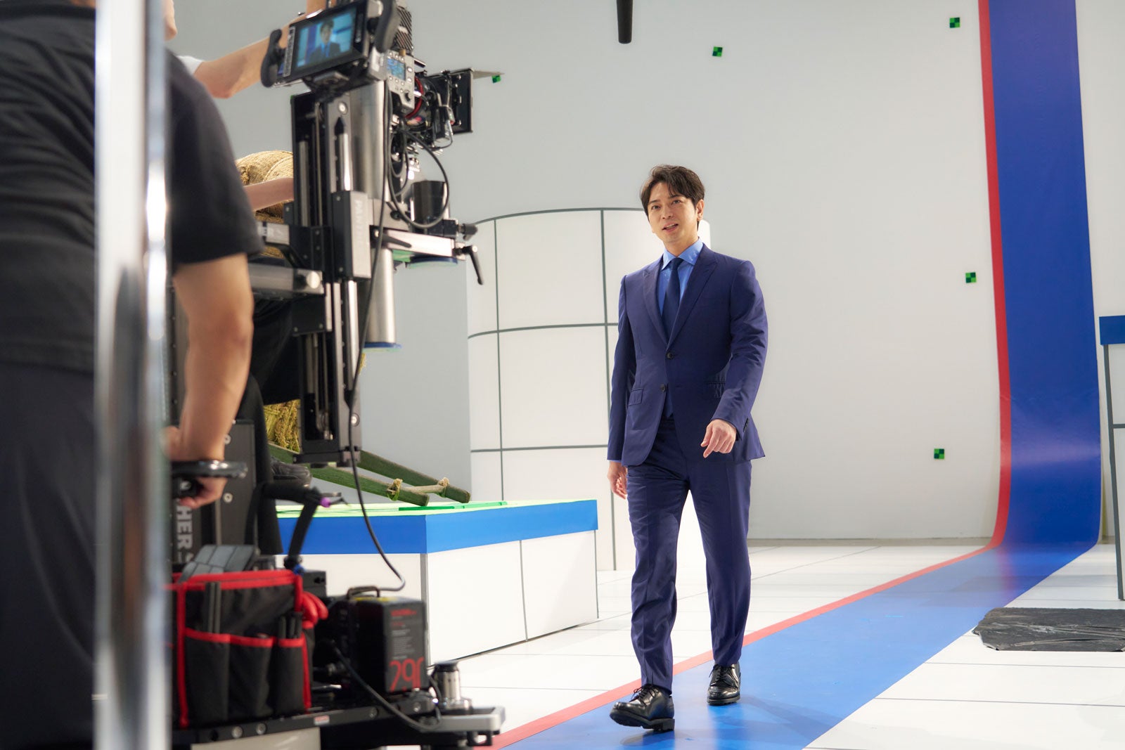 松本潤／新TVCM「今日も、SAGAWA がいます。」篇メイキングより（提供写真）