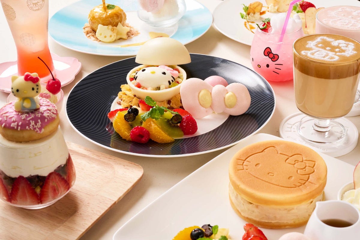 ハローキティのキュートなカフェメニュー、浅草東武ホテルに“土日祝限定”登場
