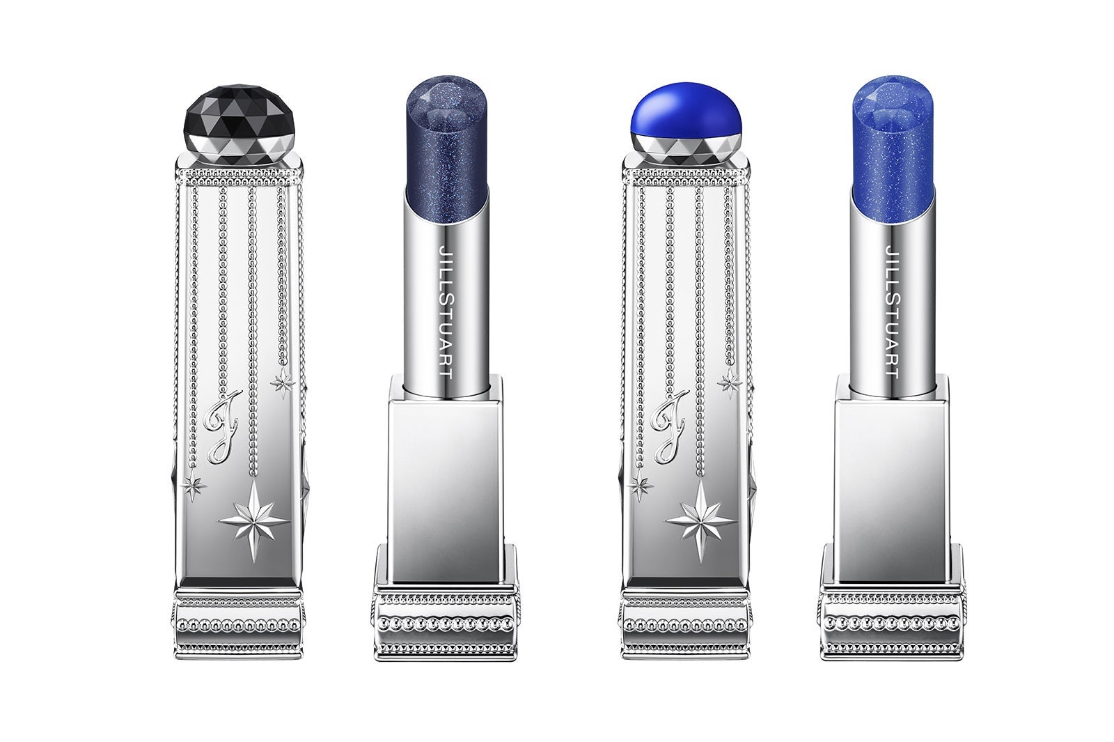 （左から）「ラッキージェム　マイリップス 12 completed Capricorn」「同 01 thoughtful Aquarius」（C）JILL STUART Beauty