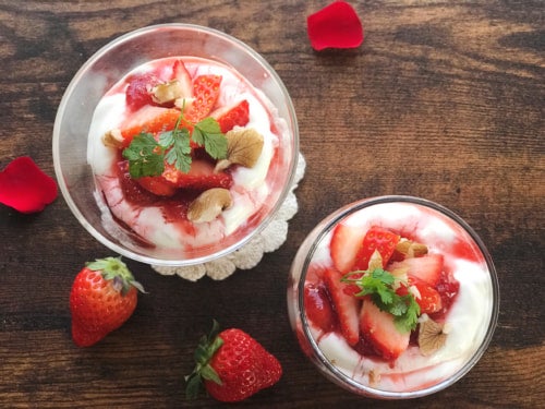 苺のお豆腐ティラミス