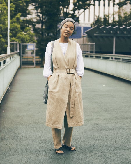 ジレンチをワンピース風に（C）TOPLOG