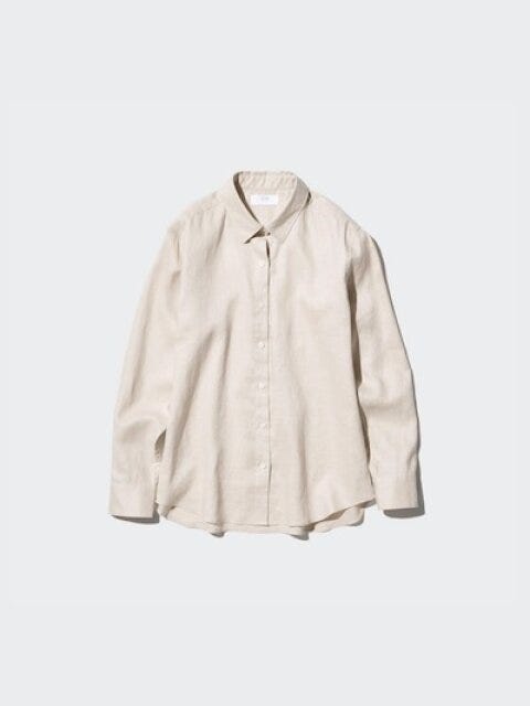 ユニクロ　プレミアムリネンシャツ　NATURAL