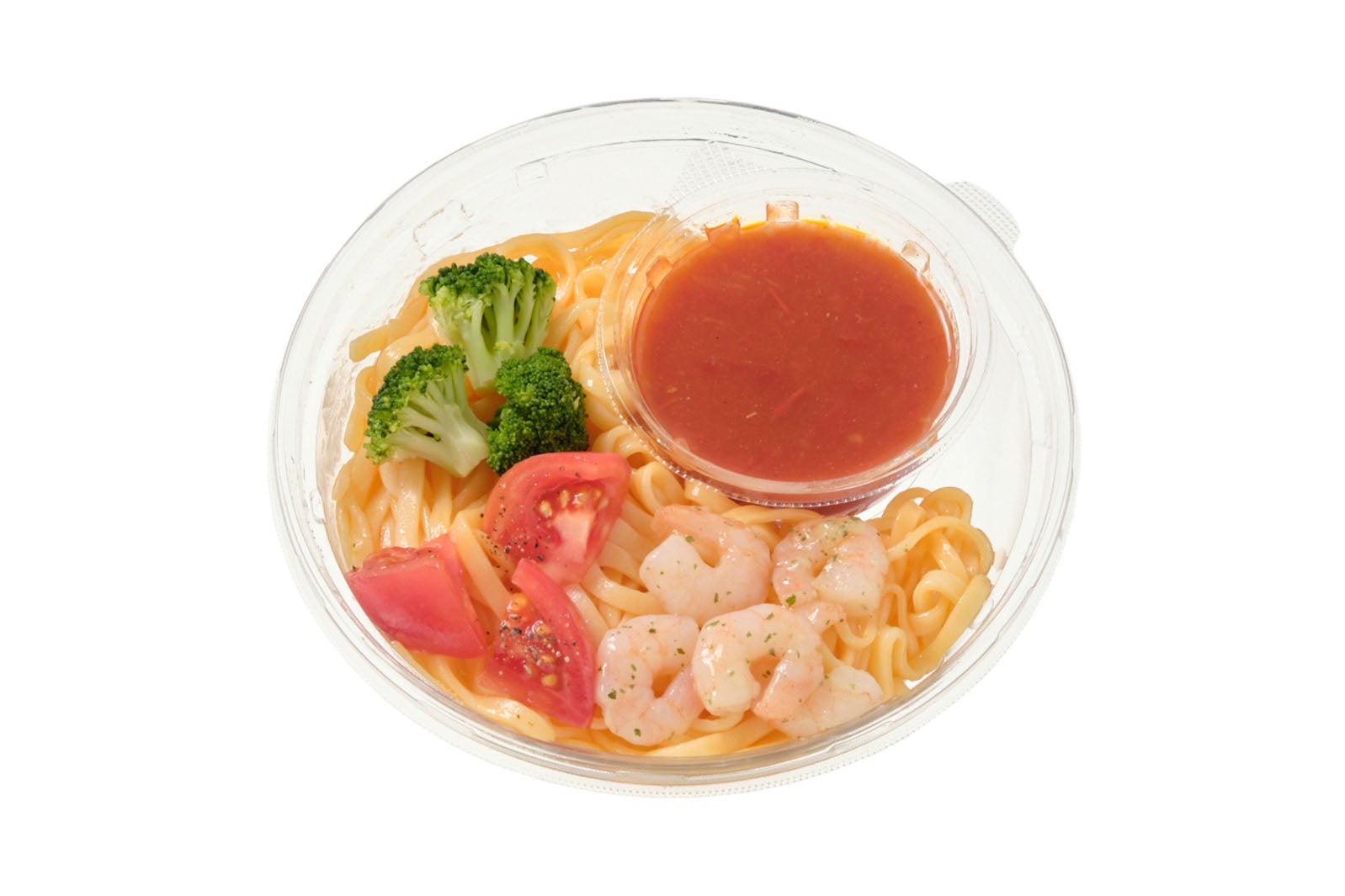 冷製生パスタ 海老の旨みトマトソース（税込645.84円）／提供画像