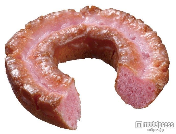 桜風味のパウダーを練り込んだオールドファッションの生地を、はちみつ風味のシュガーシロップでコーティングした【桜ファッション ハニー】