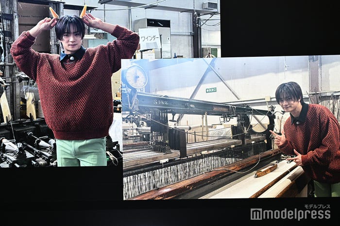 「ファンの人が喜んでくれるかなって」と可愛くポーズを決める浮所飛貴(C)モデルプレス