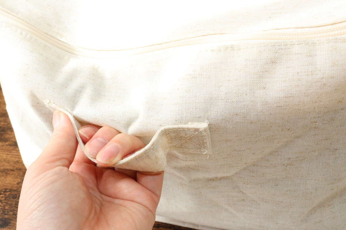 麻入り収納ボックス（フタ付）　持ち手