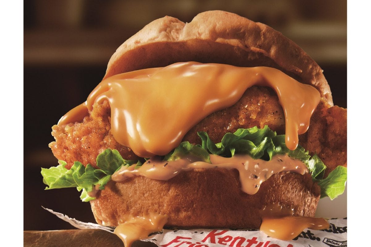 KFC「チーズにおぼれるフィレサンド」