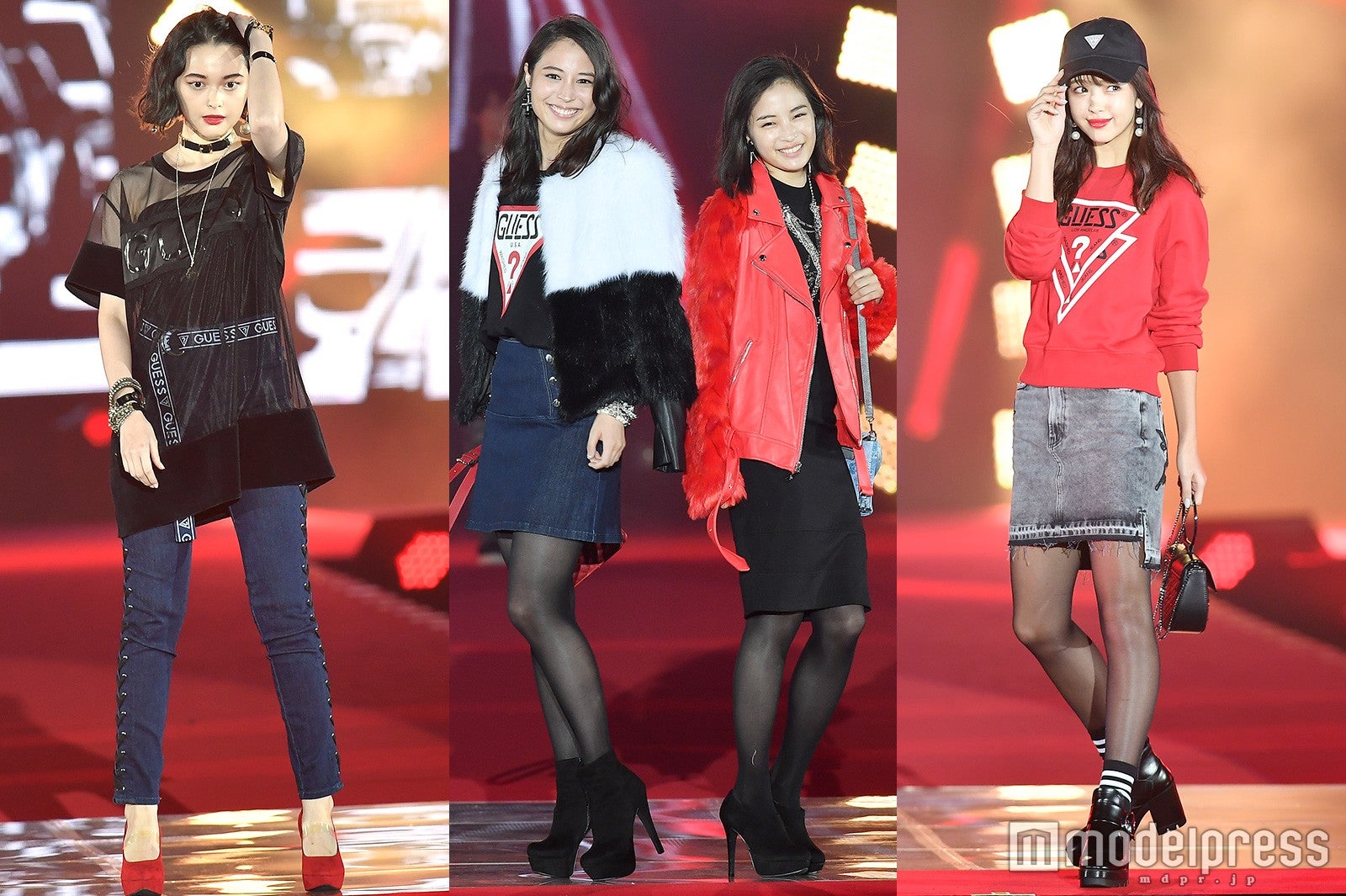 （左から）玉城ティナ、広瀬アリス＆広瀬すず、藤田ニコル （C）モデルプレス