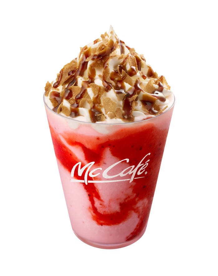 いちごクリームブリュレフラッペ/画像提供:日本マクドナルド