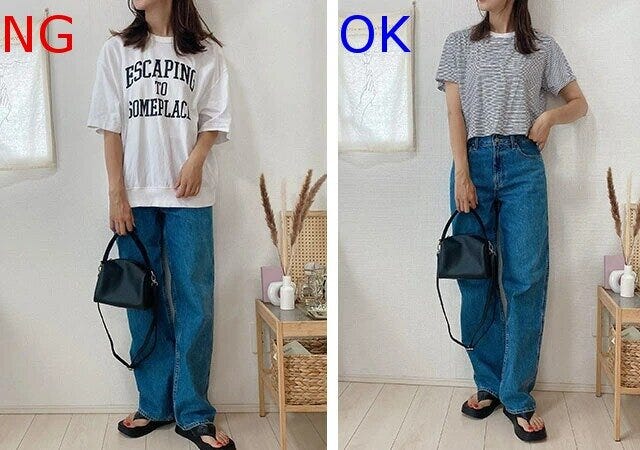Tシャツ×デニムNG＆OKコーデ
