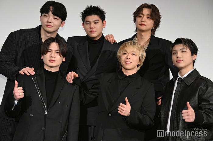 BE:FIRST/(上段左から)RYUHEI(リュウヘイ)、LEO(レオ)、JUNON(ジュノン)(下段左から)SOTA(ソウタ)、MANATO(マナト)、SHUNTO(シュント)(C)モデルプレス