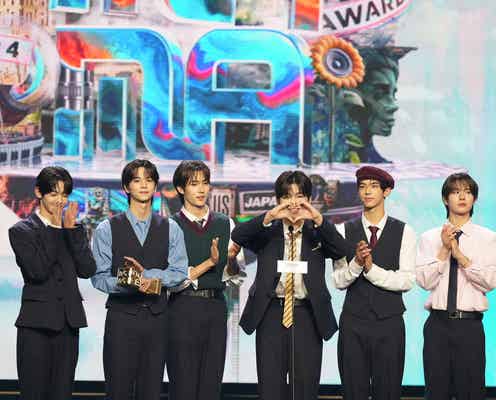 SEVENTEEN弟分・TWS「男性新人賞」受賞「昨日より良い明日を作ろうという思いで」【2024 MAMA AWARDS US】