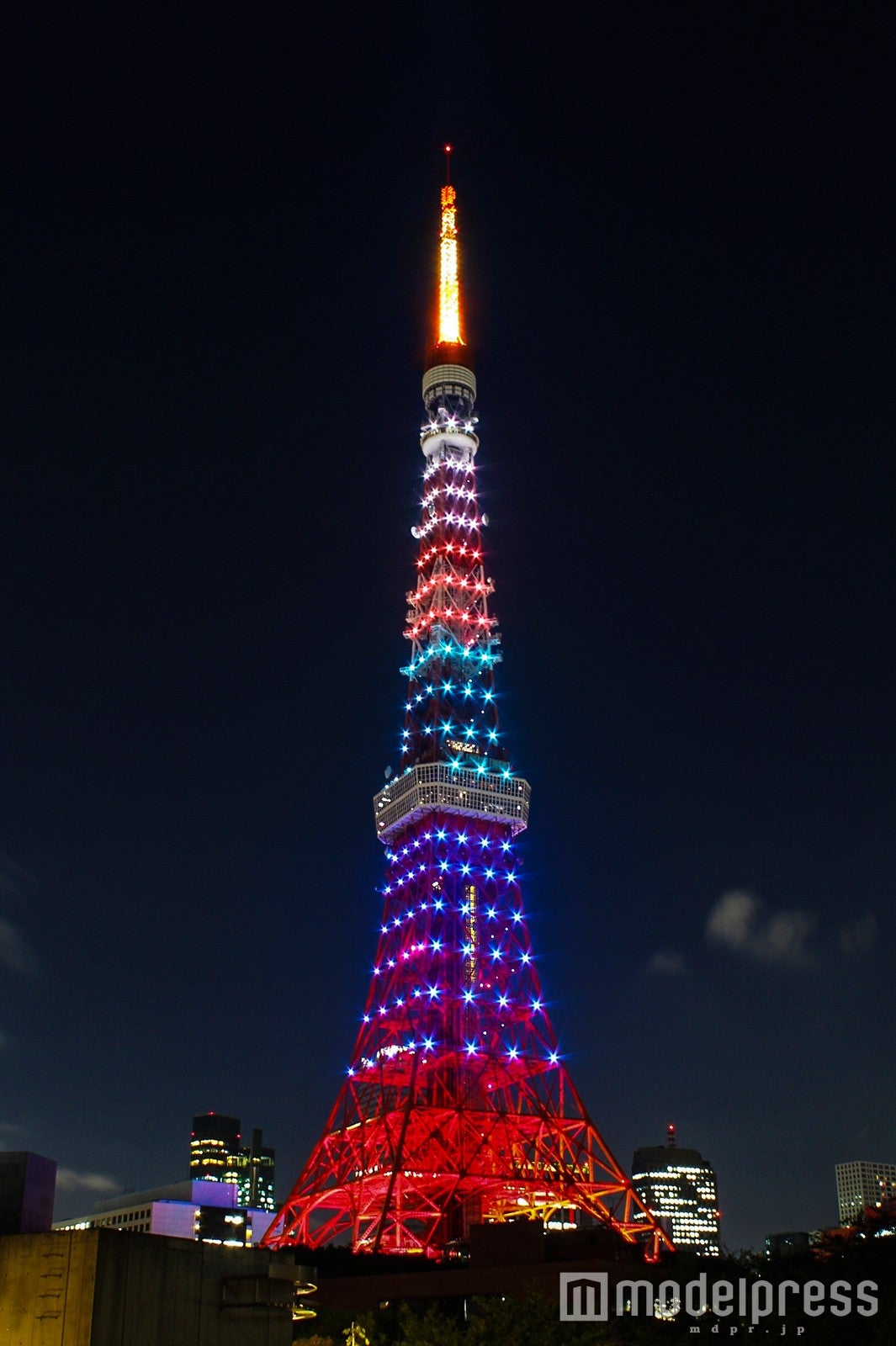 東京タワー、オリンピック特別ライトアップ／画像提供：東京タワー