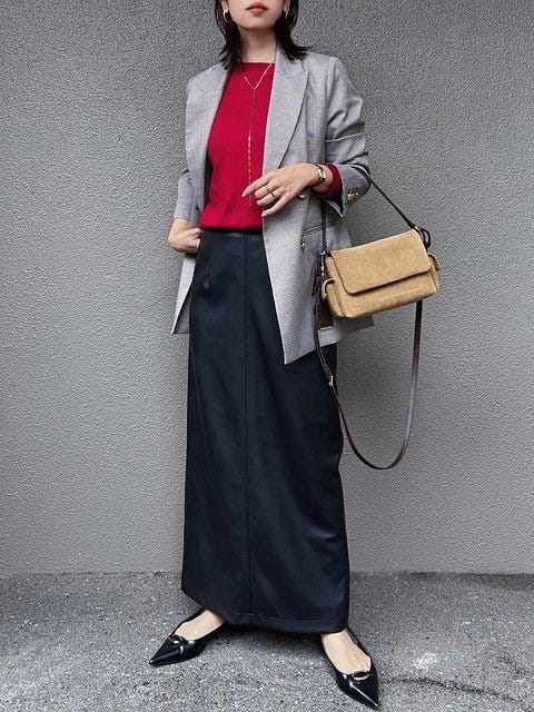 黒ロングスカート コーデ 黒ロングスカートコーデ3