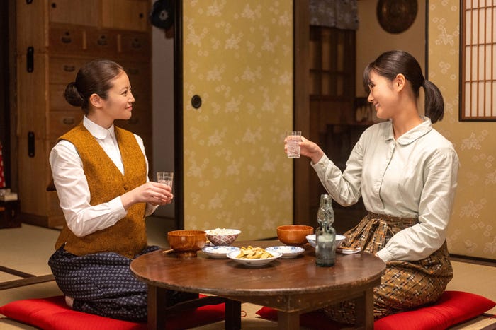 今田美桜、原菜乃華「あんぱん」第70話(C)NHK