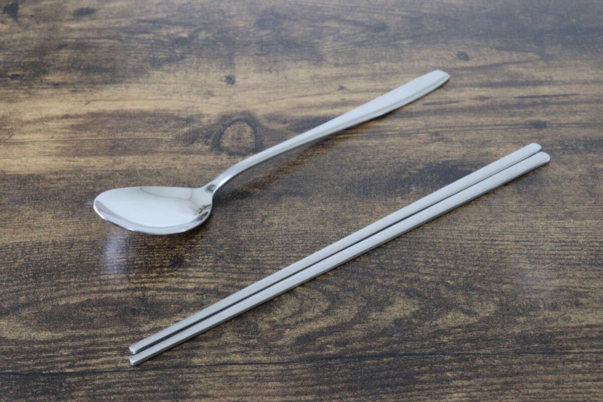 シンプルステンレススプーン&お箸セット シンプルステンレススプーン&お箸セット