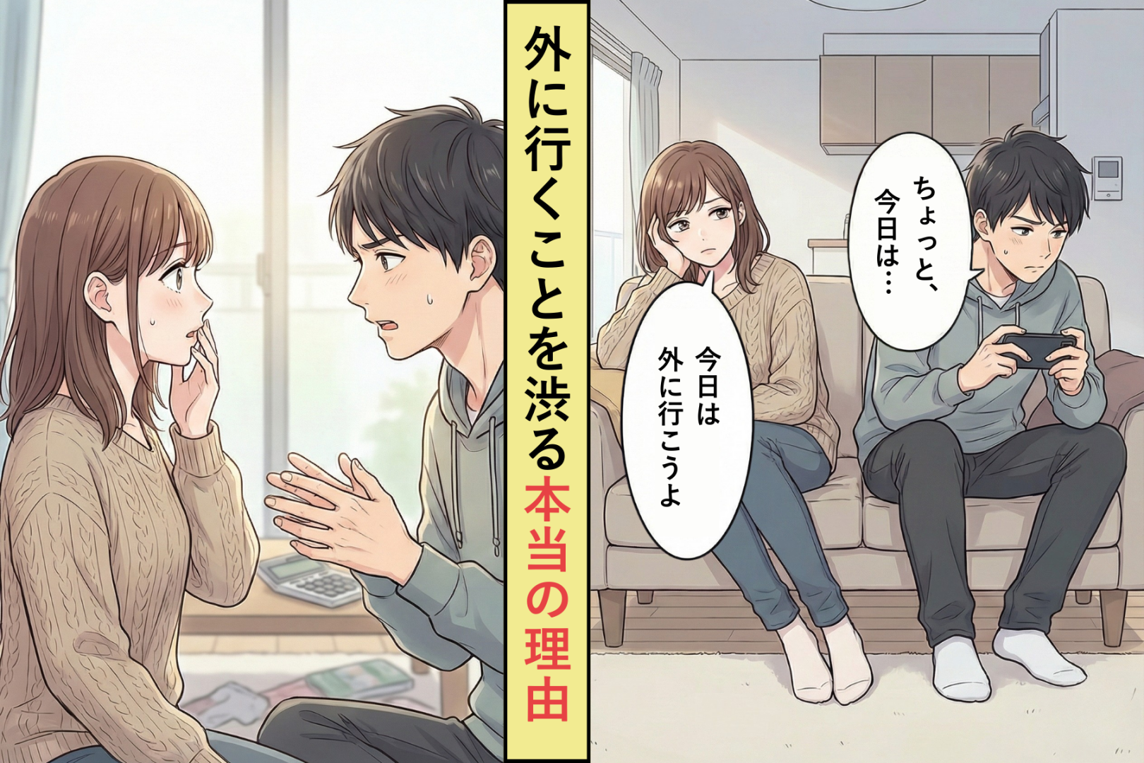 付き合って2年、デートが彼の家ばかり→「たまには外行こう」と言ったら渋る彼の本当の理由が発覚した