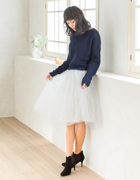 ストライプチュールスカート「Re:EDIT by GALSTAR」2,798円(税込)/画像提供:Re:EDIT by GALSTAR