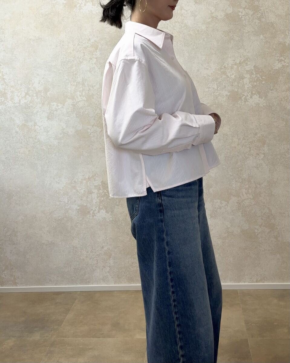 ユニクロオックスフォードシャツ　Mサイズ着用　サイド