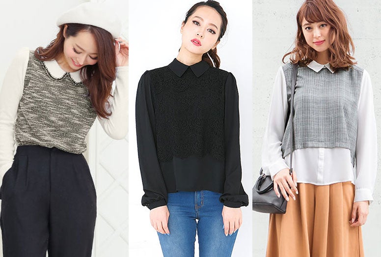 ほんのりレトロが秋っぽい！「襟付きブラウス」で旬な着こなし