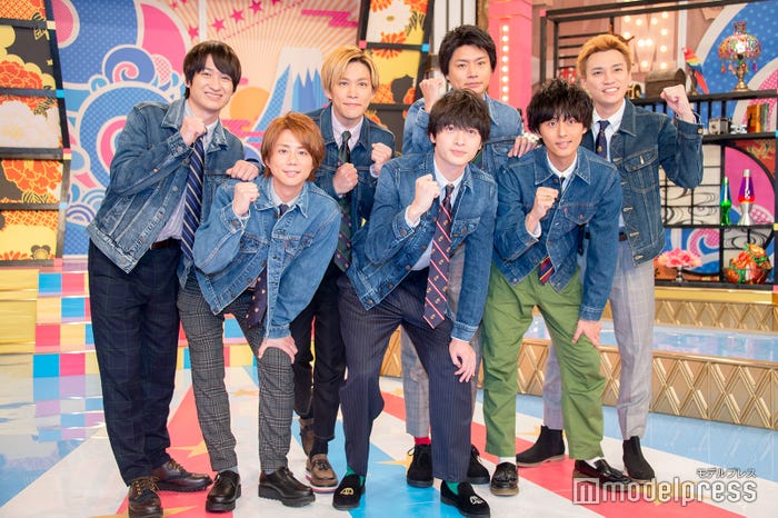 Kis-My-Ft2(前列左から)北山宏光、玉森裕太、藤ヶ谷太輔(後列左から)宮田俊哉、千賀健永、横尾渉、二階堂高嗣(C)モデルプレス