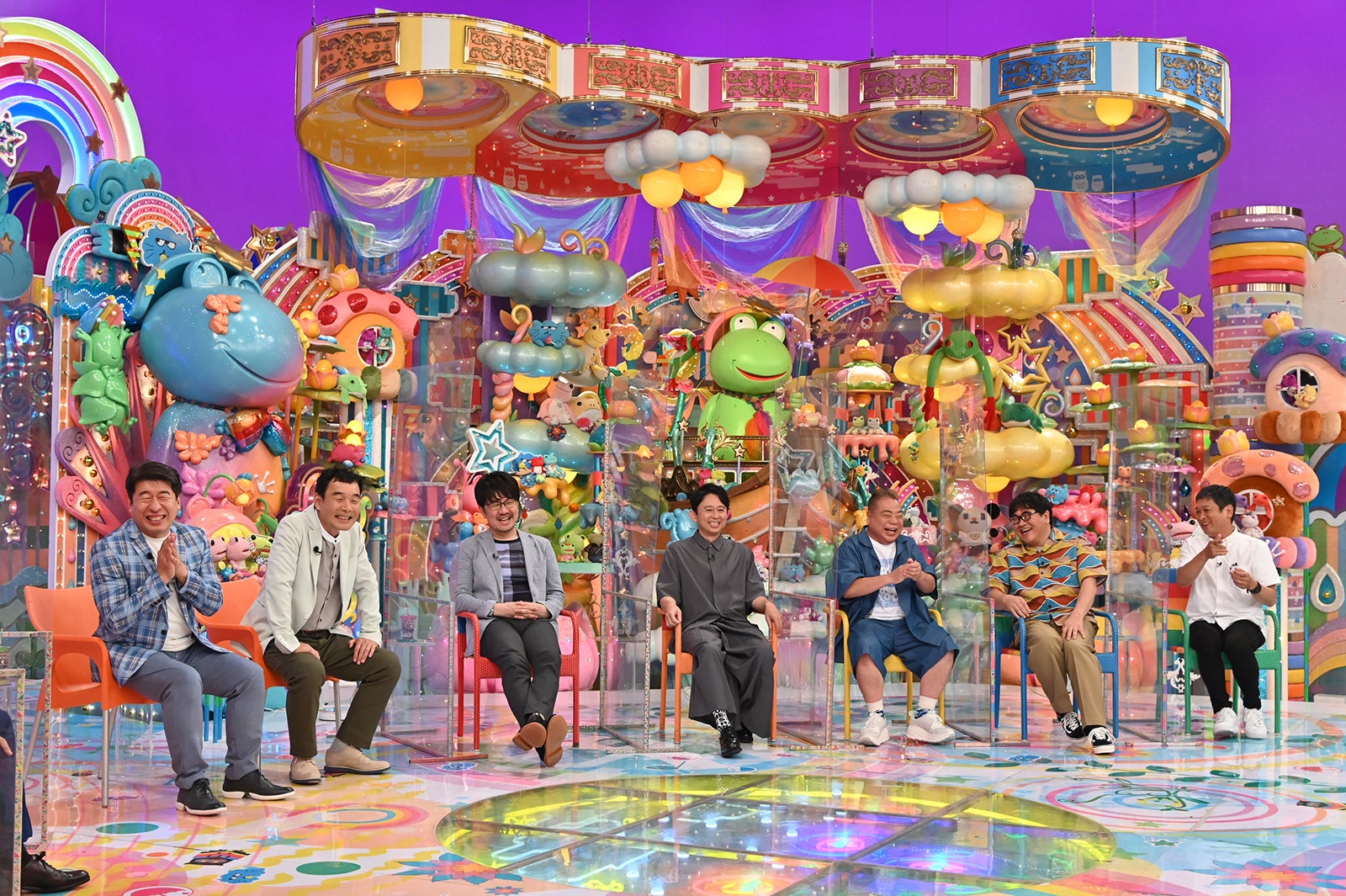 寺門ジモン、肥後克広、土田晃之、有吉弘行、出川哲朗、カンニング竹山、安田和博（C）テレビ朝日