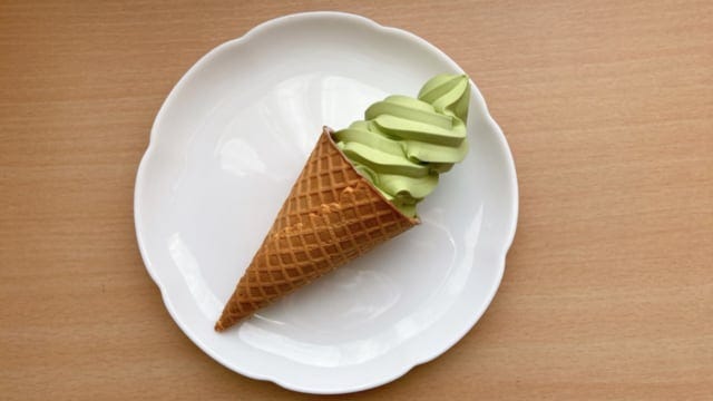 上品な味わいの抹茶アイス♡