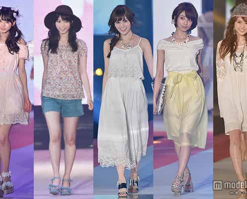 白石麻衣・西野七瀬ら乃木坂46“専属モデル”が揃い踏み 3万4000人を魅了<GirlsAward 2015 S/S>