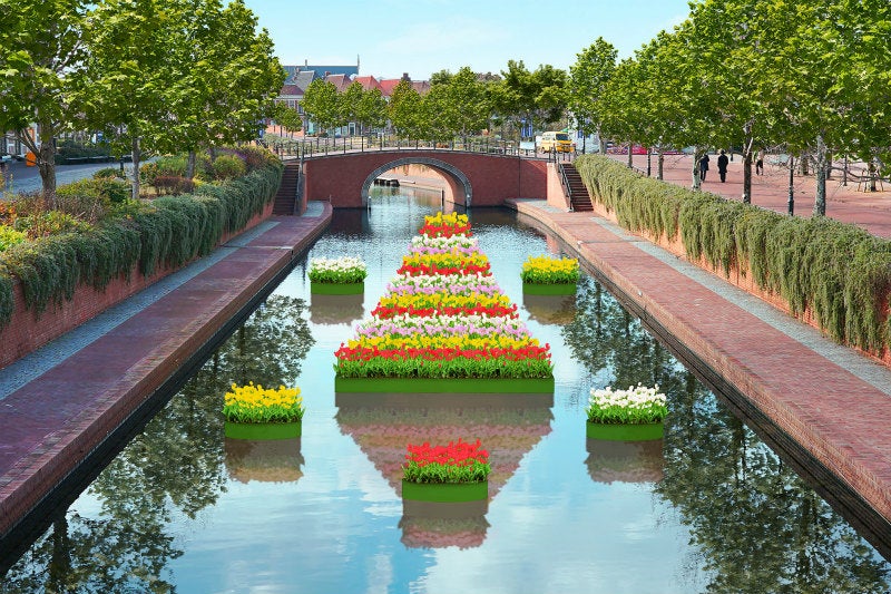 チューリップピラミッド／画像提供：ハウステンボス