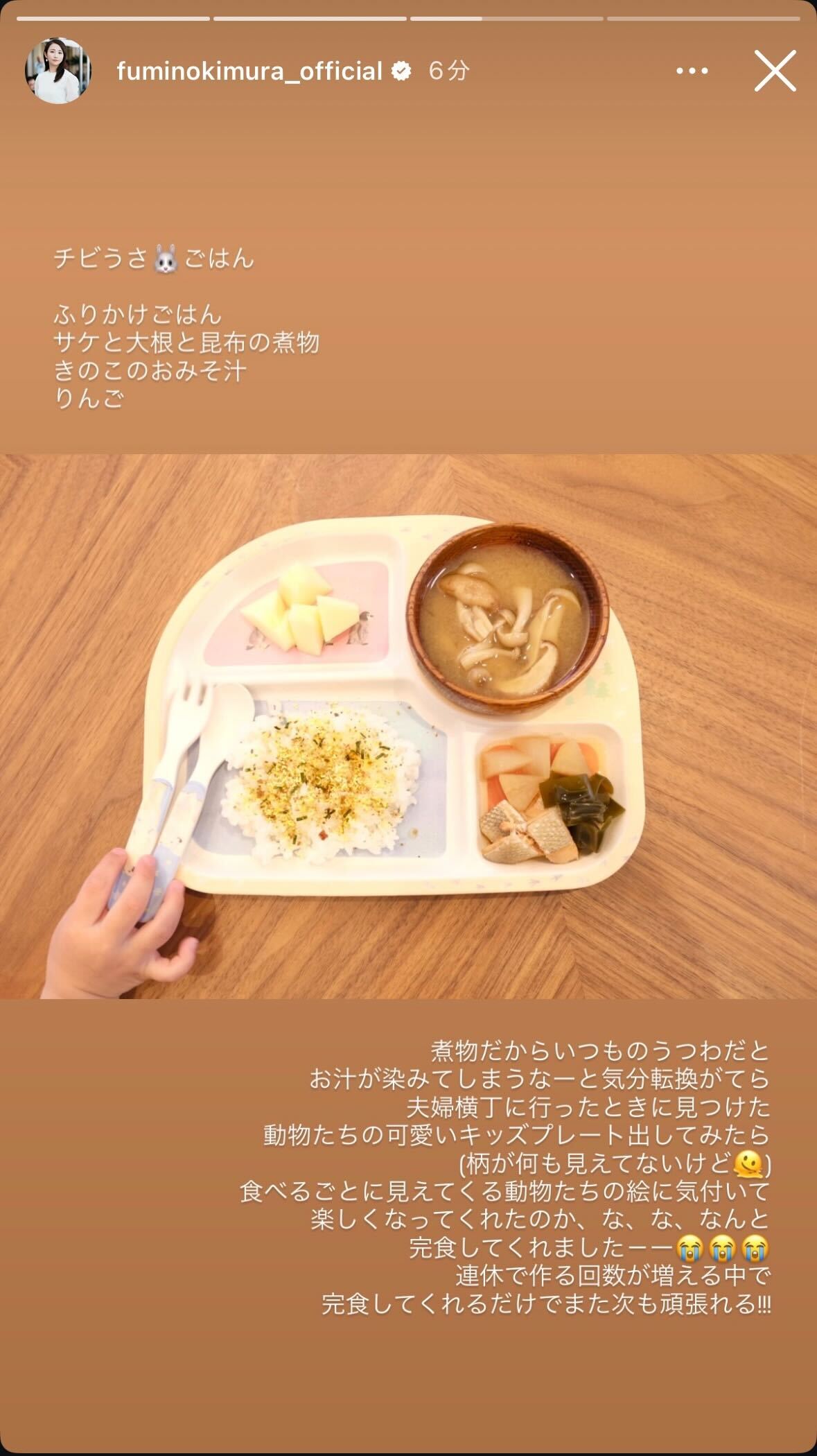 木村文乃Instagramストーリーズより