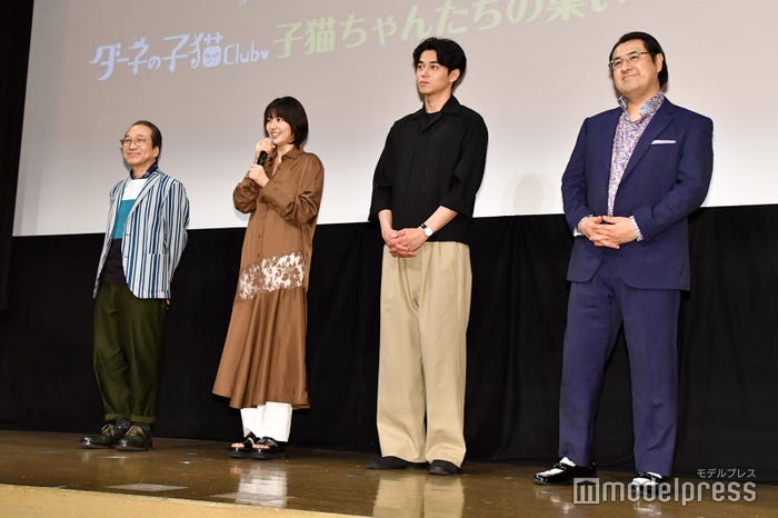 (左から)小日向文世、長澤まさみ、東出昌大、小手伸也 (C)モデルプレス