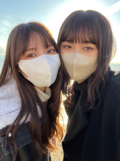 河田陽菜、高橋未来虹/高橋未来虹オフィシャルブログより