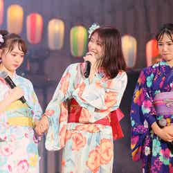 倉野尾成美、横山由依、下尾みう「MX夏まつり AKB48 2021年最後のサマーパーティー！」（C）AKB48
