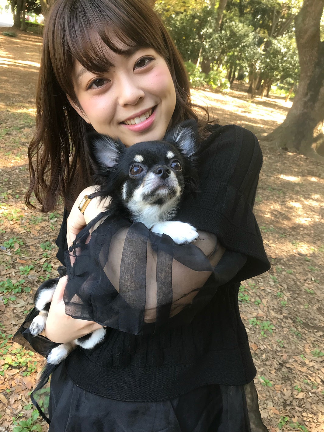 友人の犬とお散歩（提供写真）