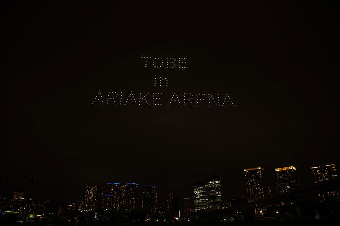 ドローンショーの様子(提供写真)