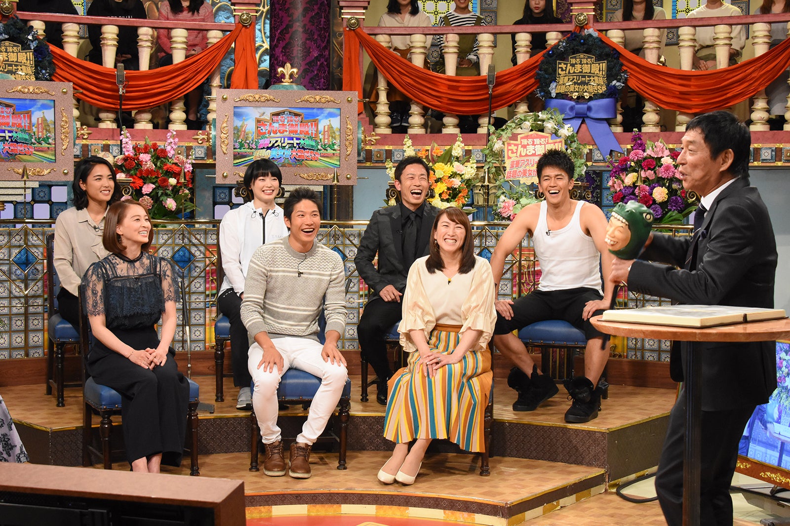 「踊る踊る！さんま御殿！！豪華アスリート大集結 話題の美女が大騒ぎSP」より（C）日本テレビ