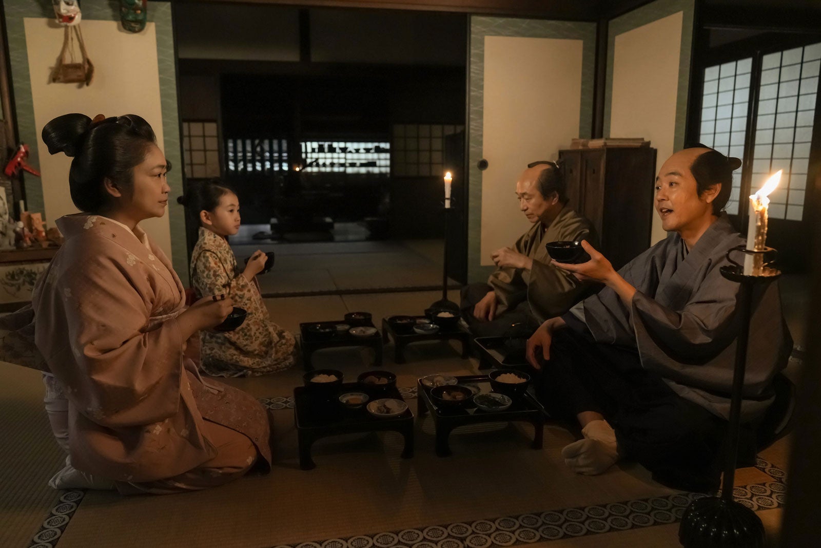 池脇千鶴、福地美晴、小日向文世、岡部たかし「ばけばけ」第2話（C）NHK