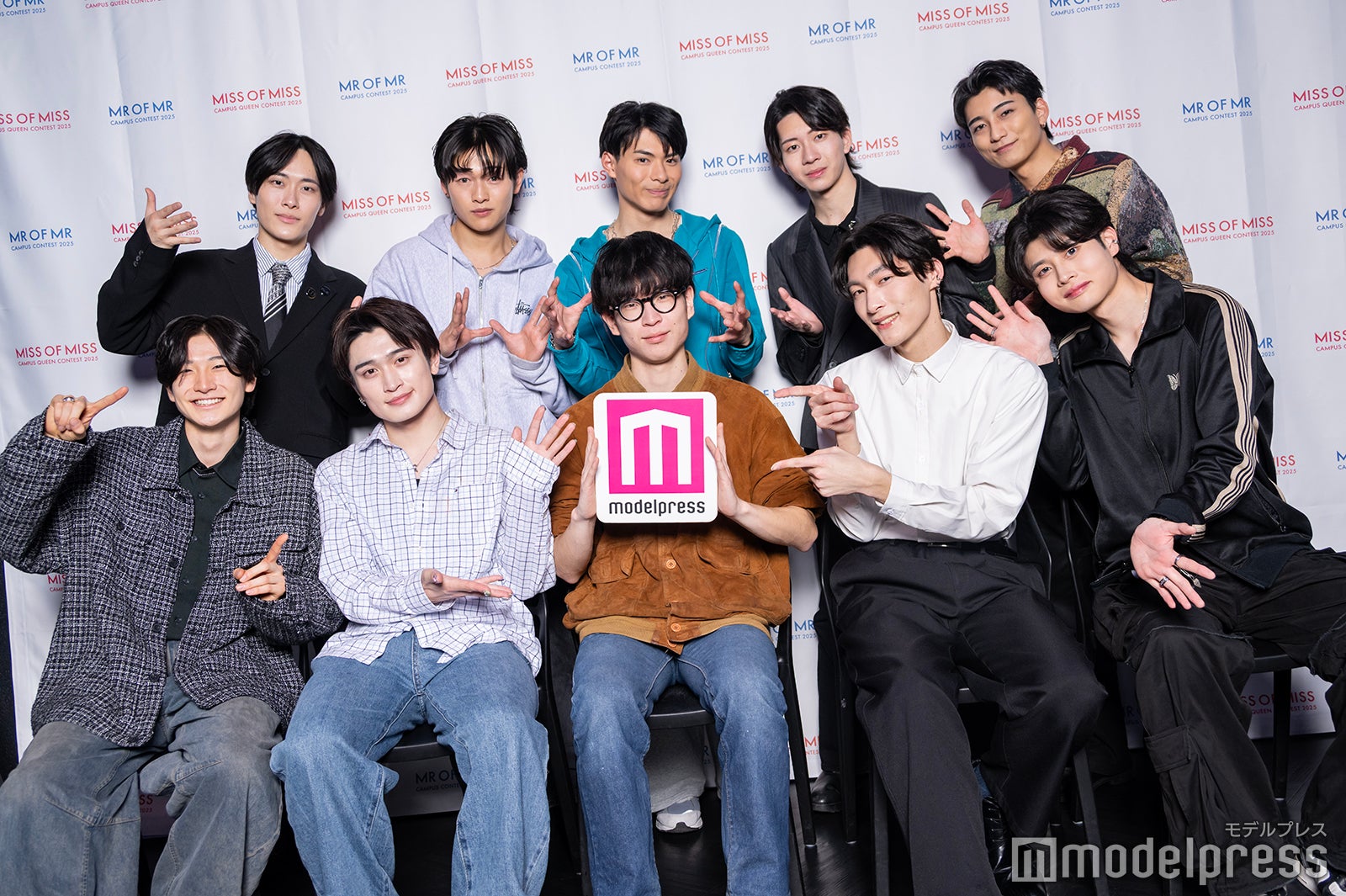 （前列左から）太田侑吾、山崎貴裕、井内隆一、木村向太、小路煌太（後列左から）細川颯太、高木愛斗、村山恵斗、本間勇気、木村陸（C）モデルプレス