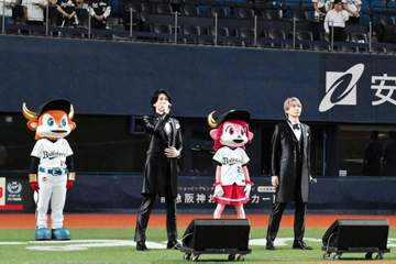 “イケメン歌謡グループ”風輪がオリックス－西武戦で国歌斉唱 強豪校でプロ志望だった翔司は万感「夢かなわず歌手に進んだ」
