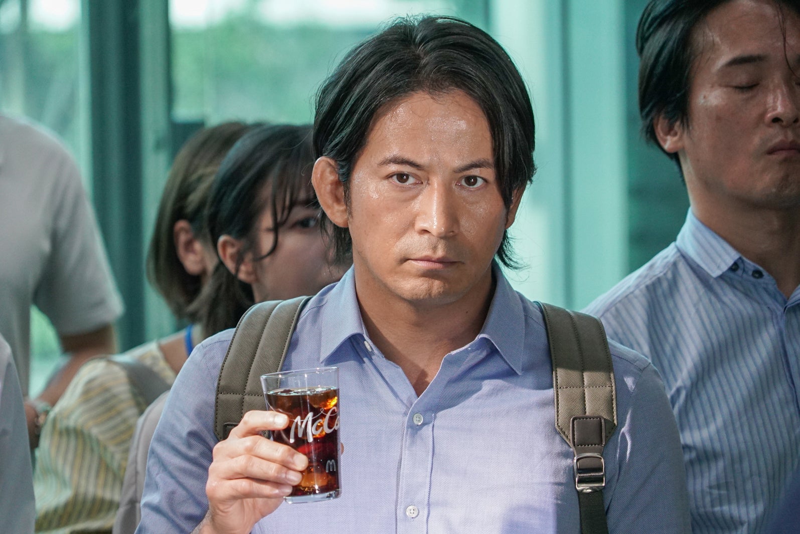 岡田准一／新TVCM「ここ天国かよ」篇メイキングより（提供写真）