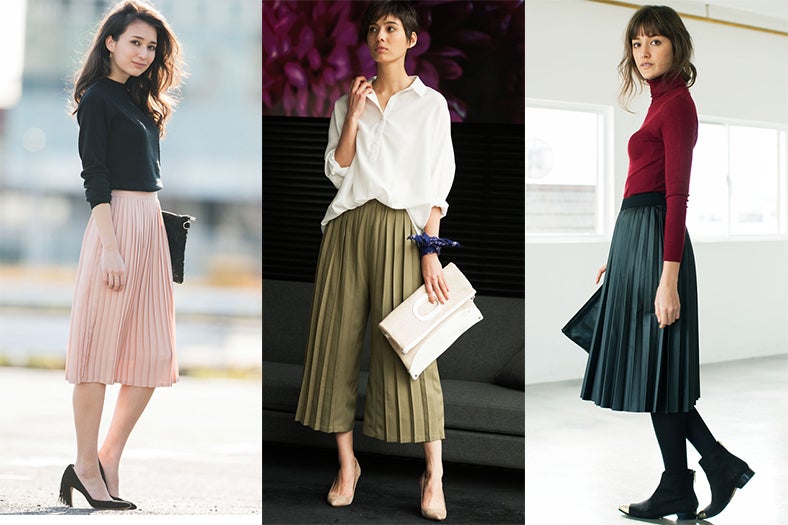 ゆるふわプリーツボトムスは大人に着こなしたい！